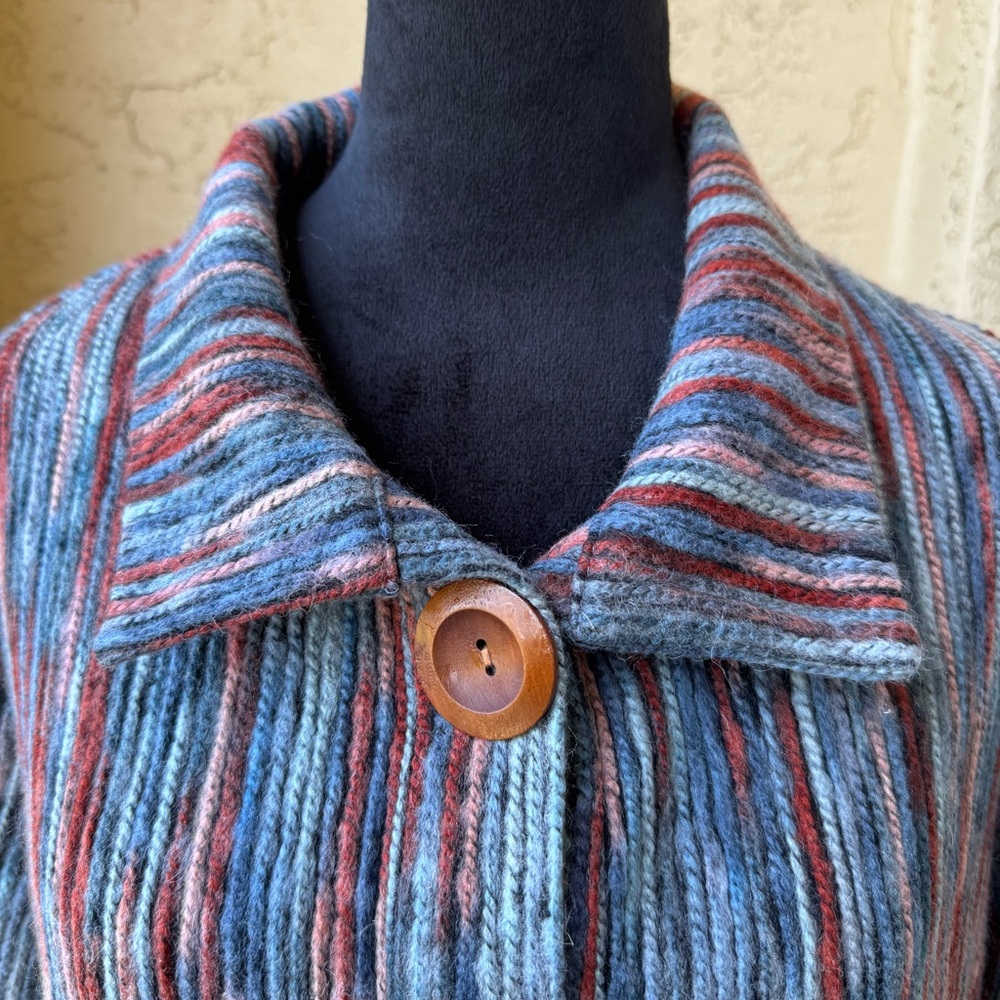 Multiples Multicolor Button Front Jacket Sz Ps Co… - image 6